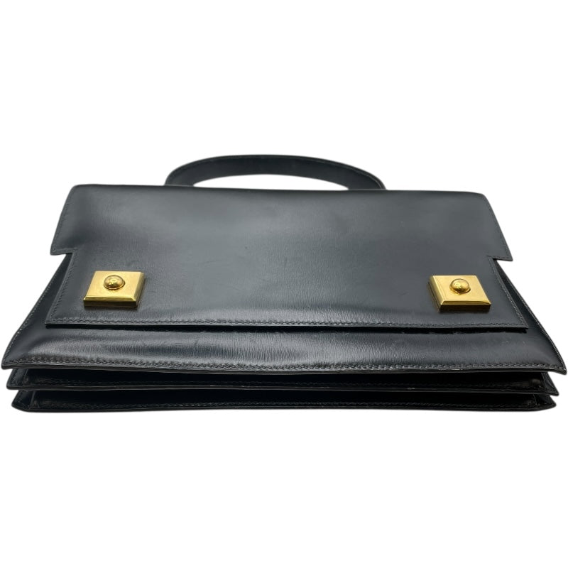 エルメス HERMES ピアノ 〇M刻印 ブラック GD金具 ボックスカーフ レディース ハンドバッグ