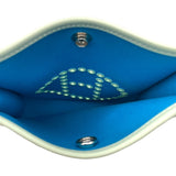 エルメス HERMES ネオエヴリンTPM W刻印 ミント/ヴェールフィズ/ブルーアズティック SV金具 トワル レディース ショルダーバッグ