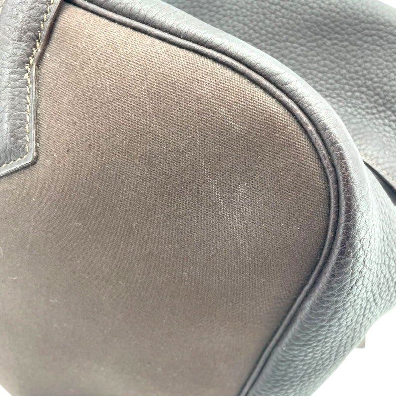 エルメス HERMES ヴィクトリア43 □G刻印 ブラウン トリヨン・トワル レディース ハンドバッグ