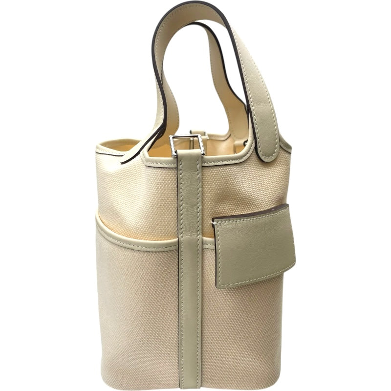 エルメス HERMES ピコタンロックPM カーゴ U刻印 ナタ SV金具 トワル・スイフト レディース ハンドバッグ