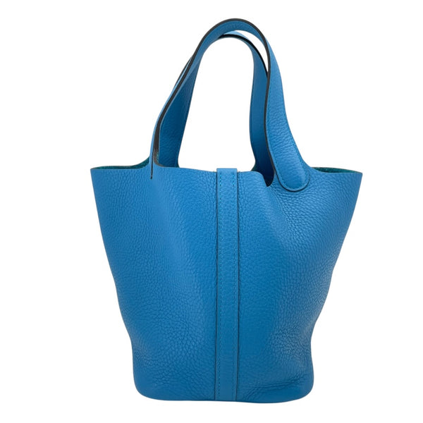 エルメス HERMES ピコタンロックPM A刻 ブルーザンジバル SV金具 トリヨン レディース ハンドバッグ