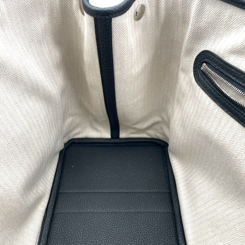 エルメス HERMES ガーデンパーティPM Y刻印 ブラック SV金具 ネゴンダ レディース ハンドバッグ