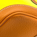 エルメス HERMES ガーデンパーティPM A刻印 ライム/トフィ SV金具 トワル/ネゴンダ レディース ハンドバッグ