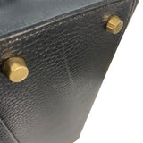エルメス HERMES ケリー32 外縫い 〇Y刻印 ブラック GD金具 アルデンヌ レディース ショルダーバッグ