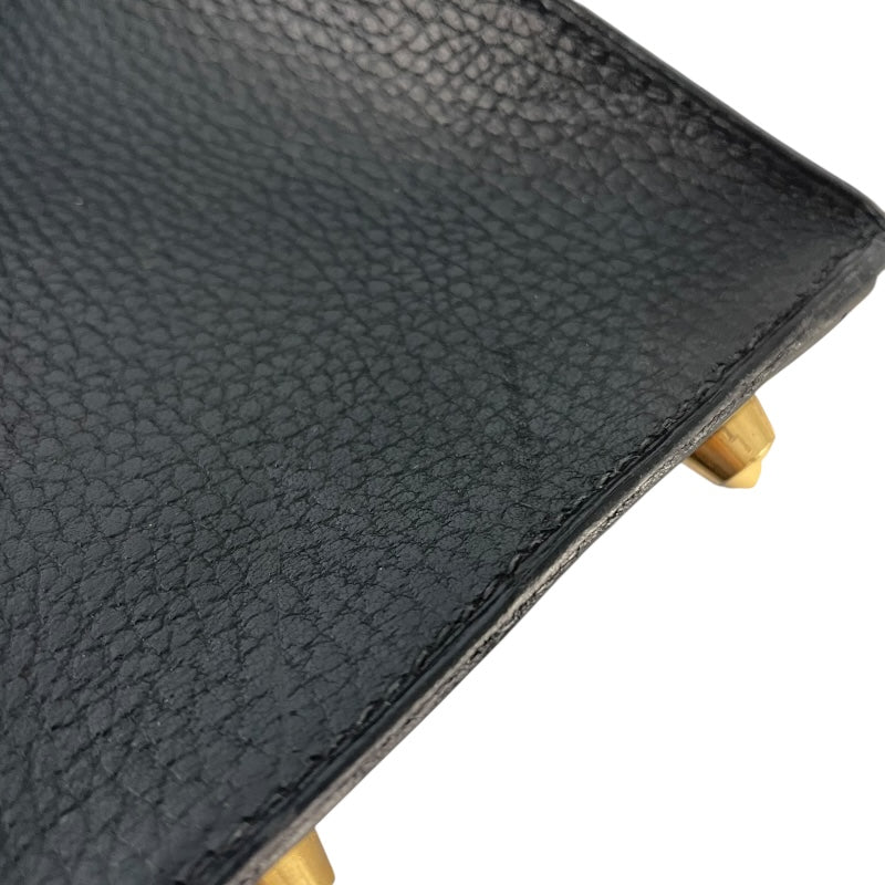 エルメス HERMES ケリー32 外縫い 〇Y刻印 ブラック GD金具 アルデンヌ レディース ショルダーバッグ