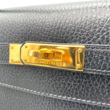エルメス HERMES ケリー32 外縫い 〇Y刻印 ブラック GD金具 アルデンヌ レディース ショルダーバッグ