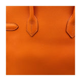 エルメス HERMES オータクロア28 □K刻 オレンジ SV金具 エプソン レディース ハンドバッグ