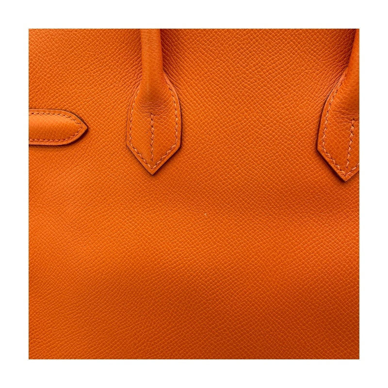 エルメス HERMES オータクロア28 □K刻 オレンジ SV金具 エプソン レディース ハンドバッグ