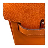 エルメス HERMES オータクロア28 □K刻 オレンジ SV金具 エプソン レディース ハンドバッグ