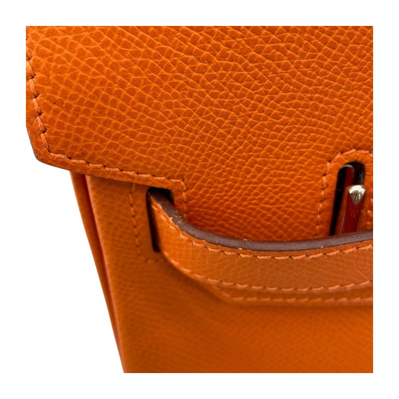 エルメス HERMES オータクロア28 □K刻 オレンジ SV金具 エプソン レディース ハンドバッグ