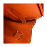 エルメス HERMES オータクロア28 □K刻 オレンジ SV金具 エプソン レディース ハンドバッグ