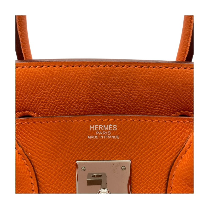 エルメス HERMES オータクロア28 □K刻 オレンジ SV金具 エプソン レディース ハンドバッグ
