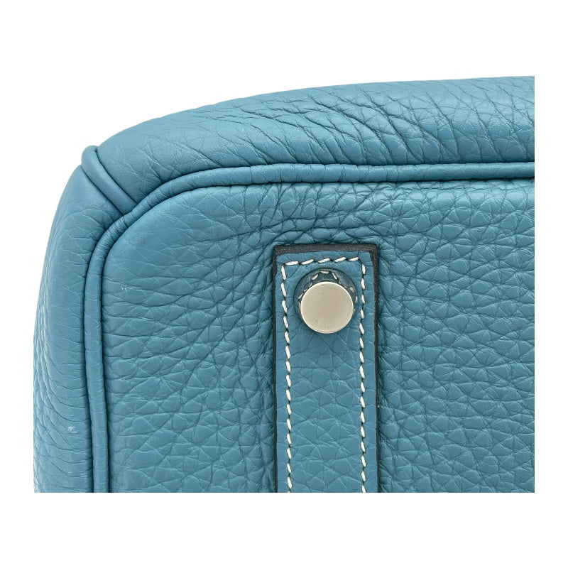 エルメス HERMES バーキン35 □P刻 ブルージーン SV金具 トゴ レディース ハンドバッグ