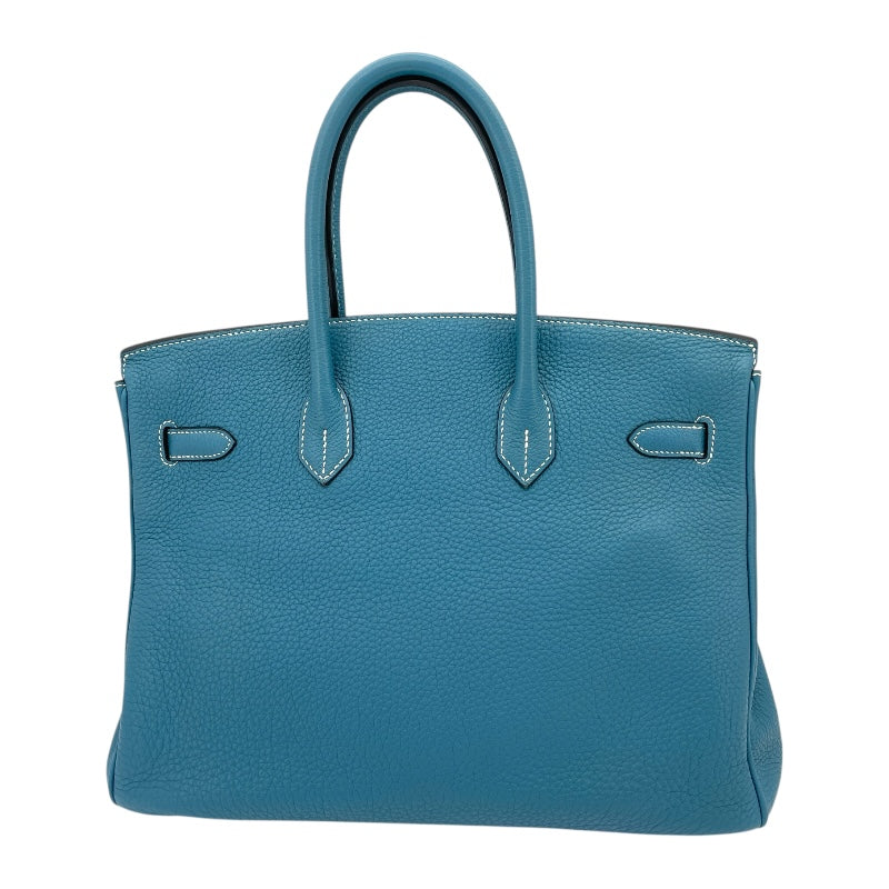 エルメス HERMES バーキン35 □P刻 ブルージーン SV金具 トゴ レディース ハンドバッグ