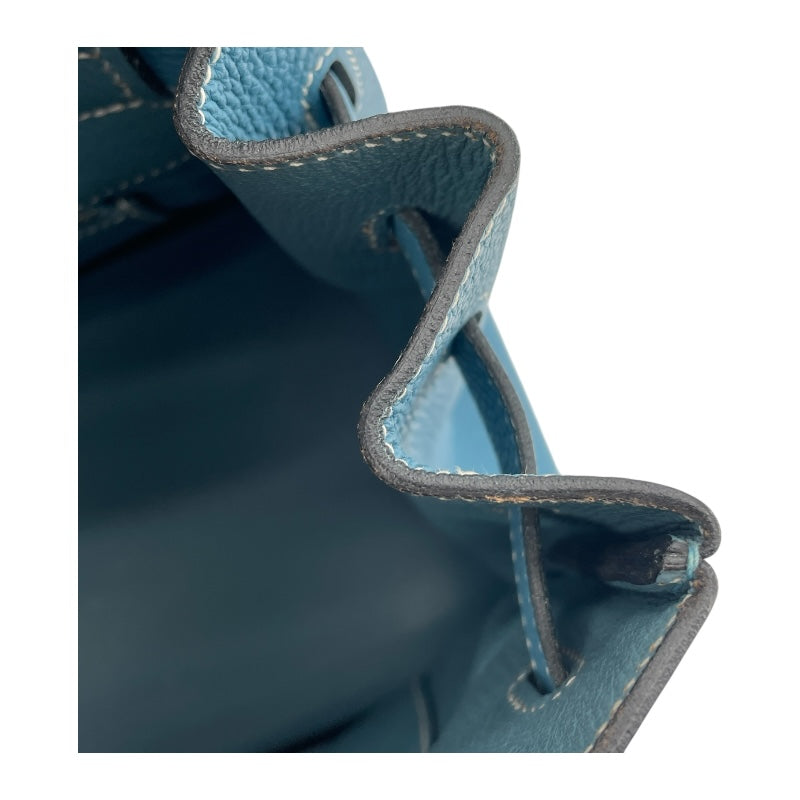 エルメス HERMES バーキン35 □P刻 ブルージーン SV金具 トゴ レディース ハンドバッグ