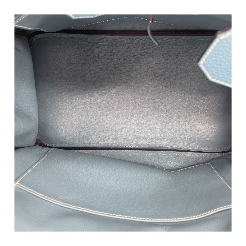 エルメス HERMES バーキン35 □P刻 ブルージーン SV金具 トゴ レディース ハンドバッグ