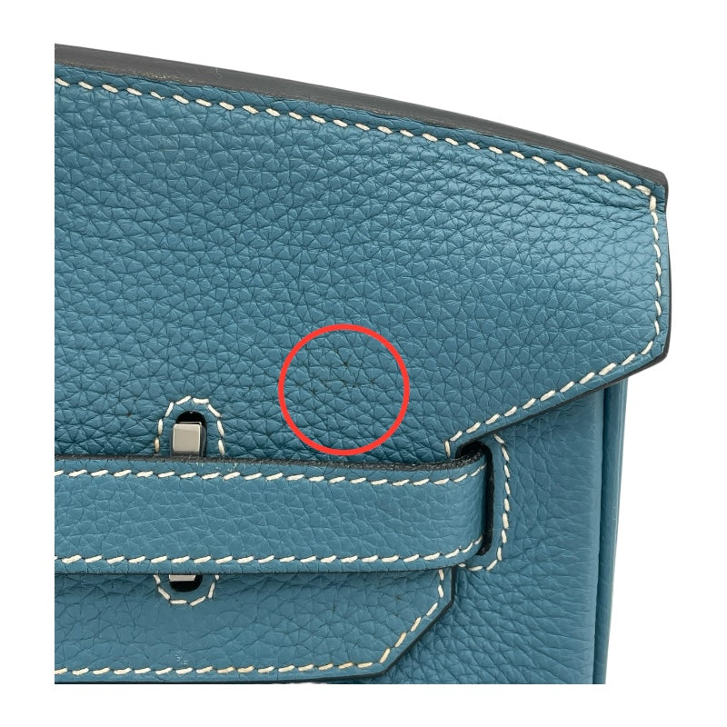 エルメス HERMES バーキン35 □P刻 ブルージーン SV金具 トゴ レディース ハンドバッグ