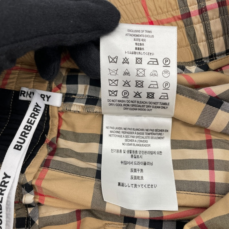 バーバリー BURBERRY チェック柄イージーパンツ 8040597 ブラウン コットン メンズ パンツ