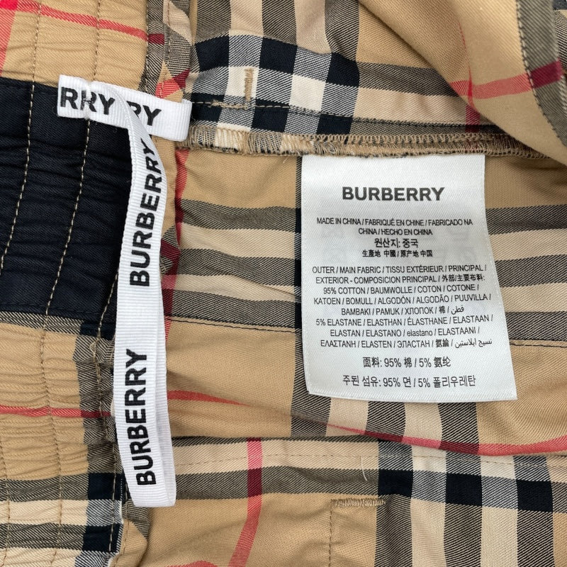 バーバリー BURBERRY チェック柄イージーパンツ 8040597 ブラウン コットン メンズ パンツ