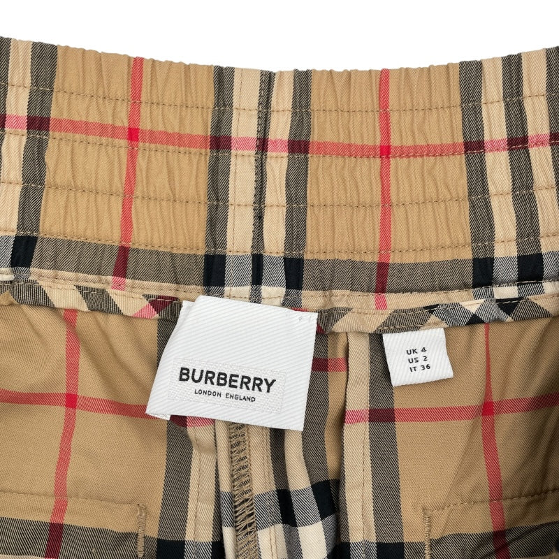 バーバリー BURBERRY チェック柄イージーパンツ 8040597 ブラウン コットン メンズ パンツ