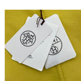 エルメス HERMES セリエボタンカシミヤロングコート イエロー カシミヤ レディース その他アウター