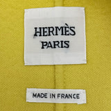 エルメス HERMES セリエボタンカシミヤロングコート イエロー カシミヤ レディース その他アウター