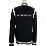 ジバンシィ GIVENCHY ロゴワッペンニットテディブルゾン BM00D04Y1L ブラック/ホワイト ウール メンズ スタジャン