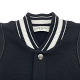 ジバンシィ GIVENCHY ロゴワッペンニットテディブルゾン BM00D04Y1L ブラック/ホワイト ウール メンズ スタジャン