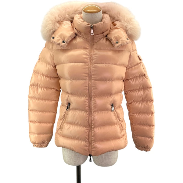 モンクレール MONCLER BADYFUR ダウンジャケット E20934631425 C0061 ピンク ナイロン レディース ダウンジャケット
