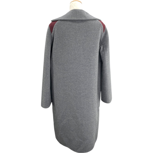 エルメス HERMES セリエボタンカシミヤロングコート グレー カシミヤ レディース その他アウター