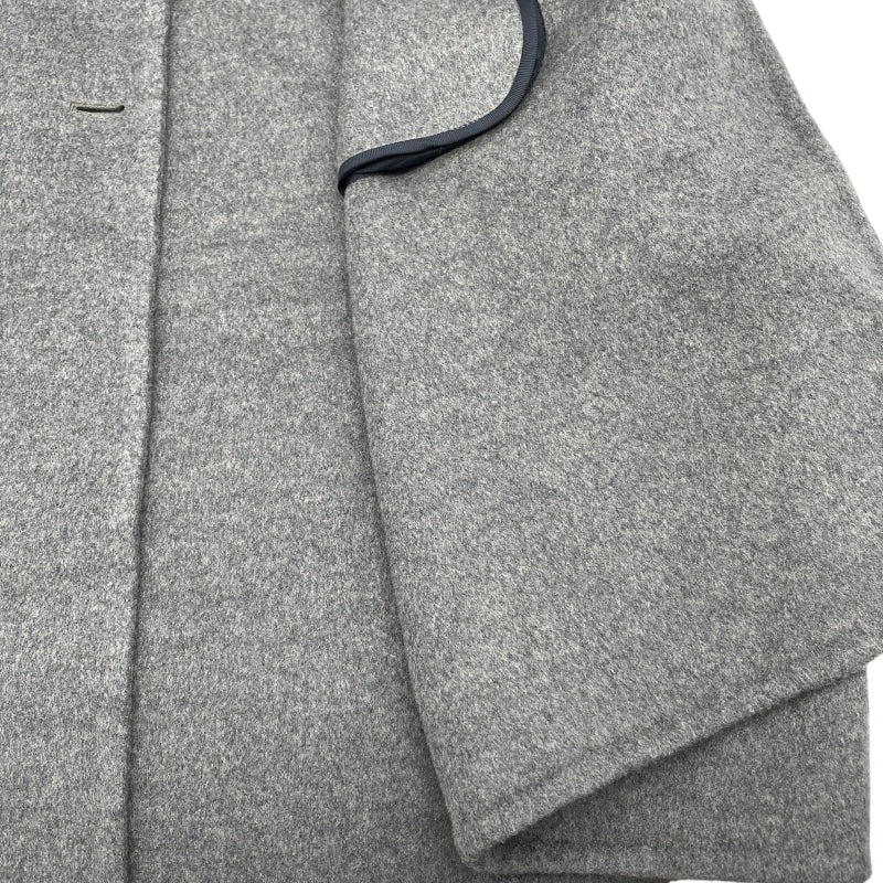 エルメス HERMES セリエボタンカシミヤロングコート グレー カシミヤ レディース その他アウター