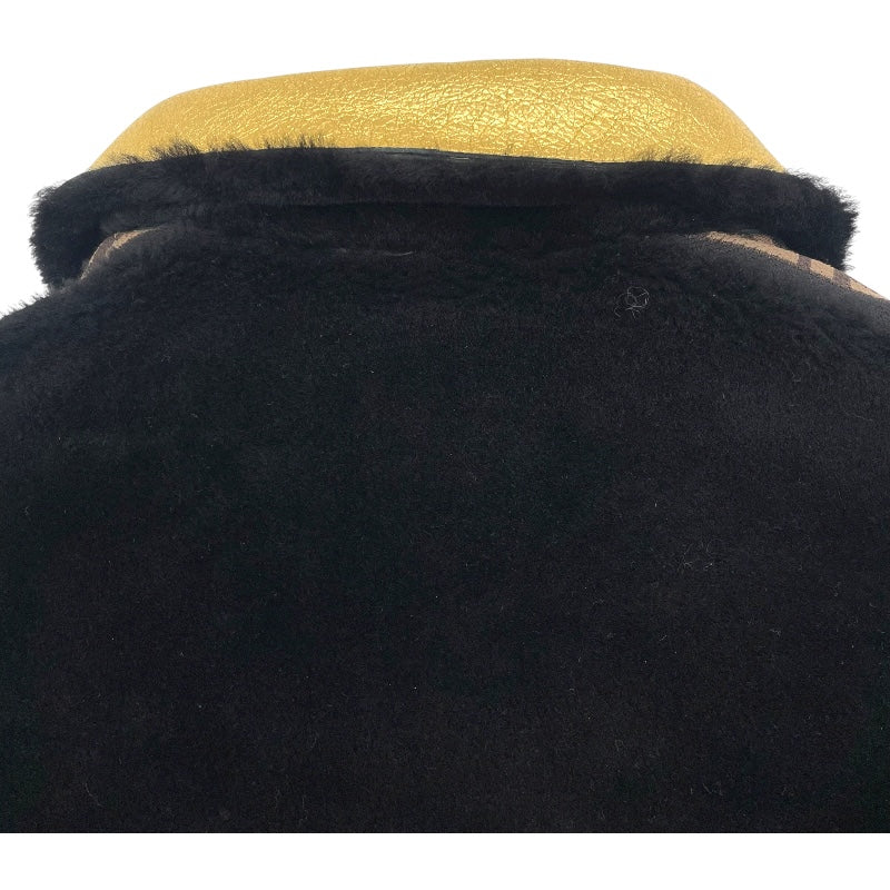 フェンディ FENDI FFリバーシブルムートンジャケット FM5203 ゴールド/ブラック 羊革 レディース その他アウター