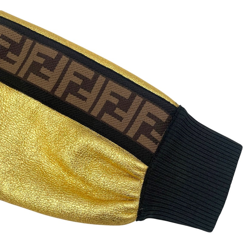 フェンディ FENDI FFリバーシブルムートンジャケット FM5203 ゴールド/ブラック 羊革 レディース その他アウター