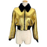 フェンディ FENDI FFリバーシブルムートンジャケット FM5203 ゴールド/ブラック 羊革 レディース その他アウター