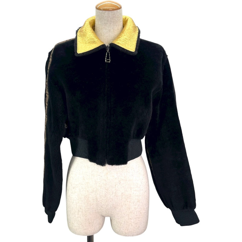 フェンディ FENDI FFリバーシブルムートンジャケット FM5203 ゴールド/ブラック 羊革 レディース その他アウター