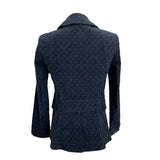 ルイ・ヴィトン LOUIS VUITTON モノグラム総柄ジャケット ネイビー コットン レディース テーラードジャケット