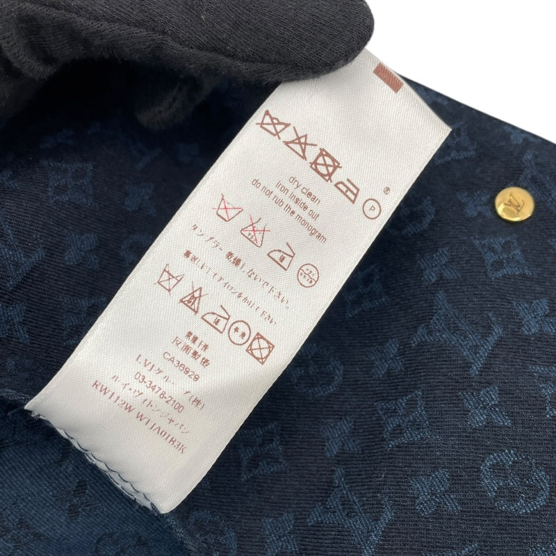 ルイ・ヴィトン LOUIS VUITTON モノグラム総柄ジャケット ネイビー コットン レディース テーラードジャケット
