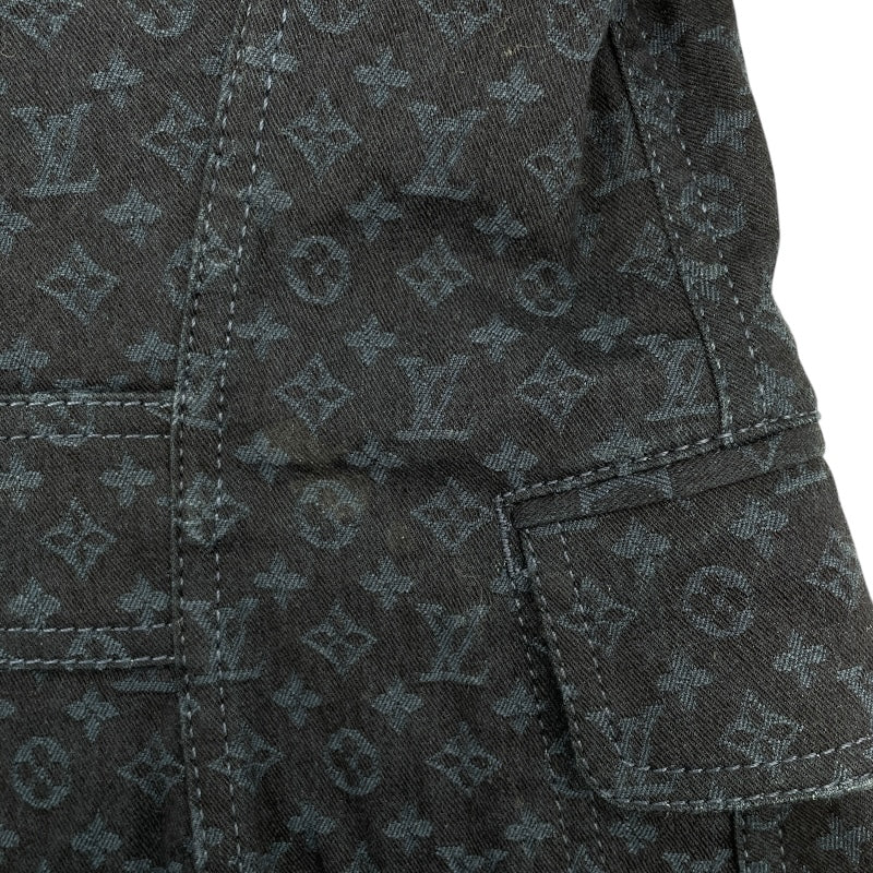 ルイ・ヴィトン LOUIS VUITTON モノグラム総柄ジャケット ネイビー コットン レディース テーラードジャケット