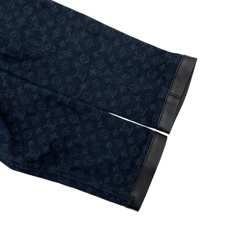 ルイ・ヴィトン LOUIS VUITTON モノグラム総柄ジャケット ネイビー コットン レディース テーラードジャケット