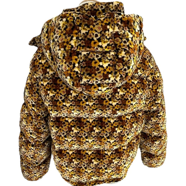 モンクレール MONCLER DAOS総柄ダウンジャケット ブラウン レーヨン レディース ダウンジャケット