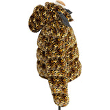 モンクレール MONCLER DAOS総柄ダウンジャケット ブラウン レーヨン レディース ダウンジャケット