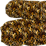 モンクレール MONCLER DAOS総柄ダウンジャケット ブラウン レーヨン レディース ダウンジャケット