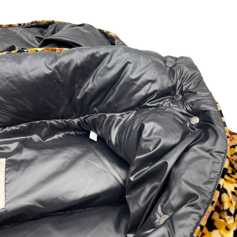 モンクレール MONCLER DAOS総柄ダウンジャケット ブラウン レーヨン レディース ダウンジャケット