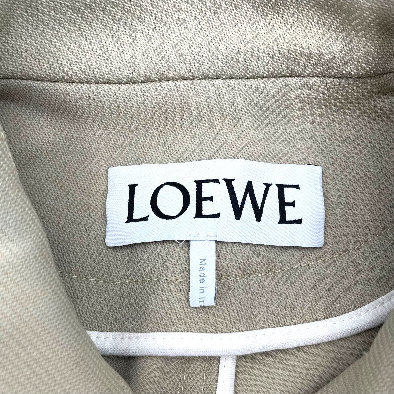 ロエベ LOEWE アナグラムロゴレザーパッチブルゾン H526Y02W27 ベージュ 羊毛 メンズ その他アウター