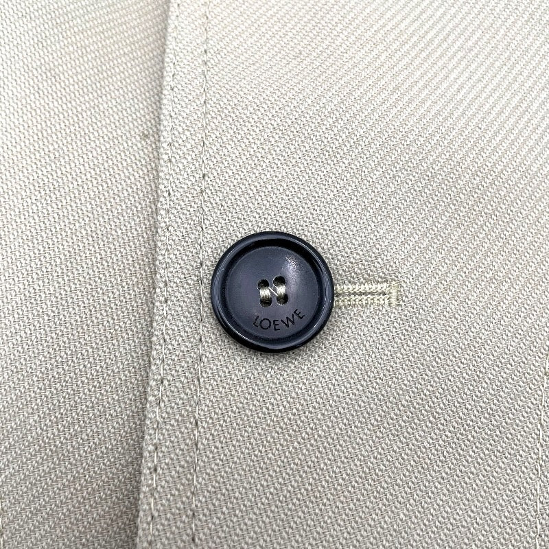 ロエベ LOEWE アナグラムロゴレザーパッチブルゾン H526Y02W27 ベージュ 羊毛 メンズ その他アウター