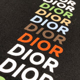クリスチャン・ディオール Christian Dior ロゴプリント 長袖カットソー 413J642A0817 ブラック コットン メンズ カットソー