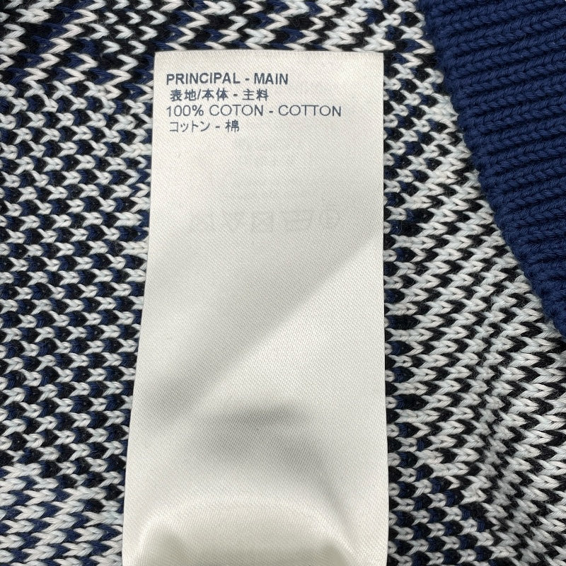 ルイ・ヴィトン LOUIS VUITTON カモピケジャガードニットセーター HIN08W ネイビー コットン メンズ セーター