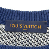 ルイ・ヴィトン LOUIS VUITTON カモピケジャガードニットセーター HIN08W ネイビー コットン メンズ セーター