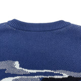 ルイ・ヴィトン LOUIS VUITTON カモピケジャガードニットセーター HIN08W ネイビー コットン メンズ セーター