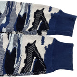 ルイ・ヴィトン LOUIS VUITTON カモピケジャガードニットセーター HIN08W ネイビー コットン メンズ セーター